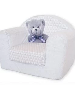 Home Maison Fauteuils Et Poufs Enfant Fauteuil Club Enfant Convertible Ourson GrisBlanc 42x55