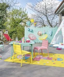 Maisons Du Monde Mobilier De Jardin Enfant Fauteuil De Jardin Enfant En Résine Rose Et Métal Blanc -Commodes enfant Soldes 2022 fauteuil de jardin enfant en resine rose et metal blanc 1000 7 30 192566 8