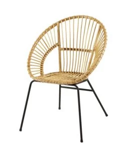 Maisons Du Monde Fauteuils Et Poufs Enfant Fauteuil En Rotin Et Métal Noir