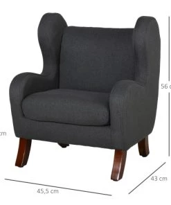 Homcom Fauteuils Et Poufs Enfant Fauteuil Enfant Oreilles Grand Confort Accoudoirs Assise Lin Gris -Commodes enfant Soldes 2022 fauteuil enfant oreilles grand confort accoudoirs assise lin gris 2