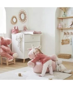 Noukie's Fauteuils Et Poufs Enfant Fauteuil Peluche Licorne En Velours Rose -Commodes enfant Soldes 2022 fauteuil peluche licorne en velours rose 1