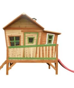 Axi Mobilier De Jardin Enfant Grande Cabane En Bois Sur Pilotis Avec Escalier Et Toboggan