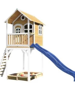 Axi Mobilier De Jardin Enfant Haute Maisonnette Sur Pilotis Avec Toboggan Bleu
