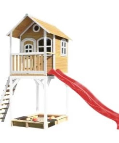 Axi Mobilier De Jardin Enfant Haute Maisonnette Sur Pilotis Avec Toboggan Violet -Commodes enfant Soldes 2022 haute maisonnette sur pilotis avec toboggan rouge 2
