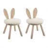 Meubles & Design Tables Et Chaises Enfant Lot De 2 Chaises Enfant Avec Dossier Oreilles De Lapin -Commodes enfant Soldes 2022 lot de 2 chaises enfant avec dossier oreilles de lapin
