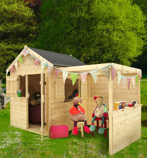 Jardipolys Mobilier De Jardin Enfant Maisonnette Avec Pergola En Sapin épicéa à Peindre 6 Jardipolys Mobilier De Jardin Enfant Maisonnette Avec Pergola En Sapin épicéa à Peindre – Image 4