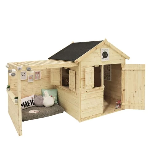 Jardipolys Mobilier De Jardin Enfant Maisonnette Avec Pergola En Sapin épicéa à Peindre 3 Jardipolys Mobilier De Jardin Enfant Maisonnette Avec Pergola En Sapin épicéa à Peindre