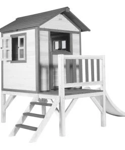 Axi Mobilier De Jardin Enfant Maisonnette Blanche Sur Pilotis Avec Toboggan Blanc -Commodes enfant Soldes 2022 maisonnette blanche sur pilotis avec toboggan blanc 4