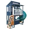 KidKraft Mobilier De Jardin Enfant Maisonnette Bleue En Bois Avec Toboggan Tubulaire -Commodes enfant Soldes 2022 maisonnette bleue en bois avec toboggan tubulaire