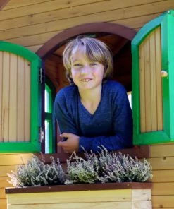 Axi Mobilier De Jardin Enfant Maisonnette Brun/vert Avec Toboggan Vert -Commodes enfant Soldes 2022 maisonnette brun vert avec toboggan vert 9