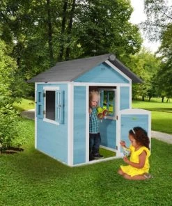 Sunny Mobilier De Jardin Enfant Maisonnette En Bois Bleue -Commodes enfant Soldes 2022 maisonnette en bois bleue 1