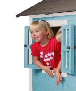 Sunny Mobilier De Jardin Enfant Maisonnette En Bois Bleue -Commodes enfant Soldes 2022 maisonnette en bois bleue 3