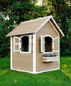 Axi Mobilier De Jardin Enfant Maisonnette En Bois Brun/blanc -Commodes enfant Soldes 2022 maisonnette en bois brun blanc 7