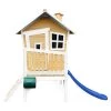 Axi Mobilier De Jardin Enfant Maisonnette En Bois écologique Avec Toboggan Bleu