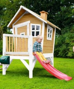 Axi Mobilier De Jardin Enfant Maisonnette En Bois écologique Avec Toboggan Rouge -Commodes enfant Soldes 2022 maisonnette en bois ecologique avec toboggan rouge 2
