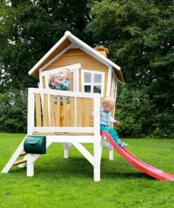 Axi Mobilier De Jardin Enfant Maisonnette En Bois écologique Avec Toboggan Rouge -Commodes enfant Soldes 2022 maisonnette en bois ecologique avec toboggan rouge 4