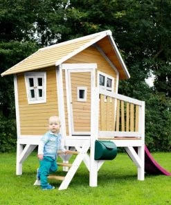 Axi Mobilier De Jardin Enfant Maisonnette En Bois écologique Avec Toboggan Violet -Commodes enfant Soldes 2022 maisonnette en bois ecologique avec toboggan violet 7