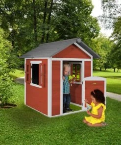 Sunny Mobilier De Jardin Enfant Maisonnette En Bois Rouge -Commodes enfant Soldes 2022 maisonnette en bois rouge 1