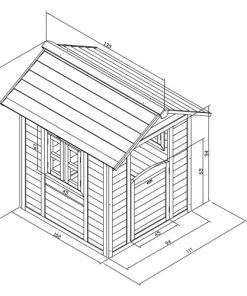 Sunny Mobilier De Jardin Enfant Maisonnette En Bois Rouge -Commodes enfant Soldes 2022 maisonnette en bois rouge 4