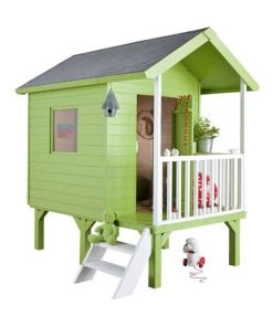 Jardipolys Mobilier De Jardin Enfant Maisonnette Personnalisable Sur Pilotis En Sapin épicéa à Peindre -Commodes enfant Soldes 2022 maisonnette personnalisable sur pilotis en sapin epicea a peindre 2