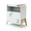 AT4 Commodes Enfant Meuble à Langer Blanc Et Hêtre -Commodes enfant Soldes 2022 meuble a langer blanc et hetre