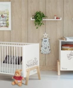 AT4 Commodes Enfant Meuble à Langer Blanc Et Hêtre -Commodes enfant Soldes 2022 meuble a langer blanc et hetre 3