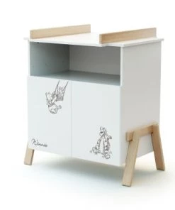 AT4 Commodes Enfant Meuble à Langer Blanc Et Hêtre -Commodes enfant Soldes 2022 meuble a langer blanc et hetre 4