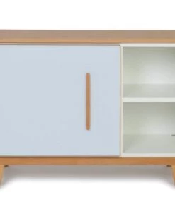 Wookids Commodes Enfant Petit Meuble 1 Porte Bleu Ciel