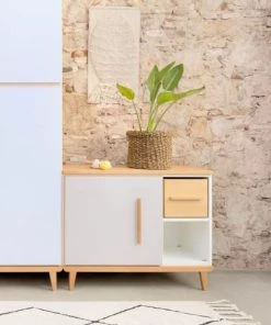 Wookids Commodes Enfant Petit Meuble 1 Porte Bleu Ciel -Commodes enfant Soldes 2022 petit meuble 1 porte bleu ciel 4