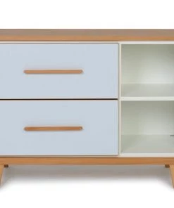 Wookids Commodes Enfant Petit Meuble 2 Tiroirs Bleu Ciel