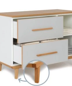 Wookids Commodes Enfant Petit Meuble 2 Tiroirs Manhattan Gris -Commodes enfant Soldes 2022 petit meuble 2 tiroirs manhattan gris 2