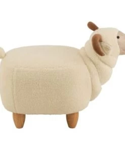 Meubles & Design Fauteuils Et Poufs Enfant Pouf Enfant Forme De Bélier En Tissu Beige -Commodes enfant Soldes 2022 pouf enfant forme de belier en tissu beige 2