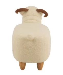 Meubles & Design Fauteuils Et Poufs Enfant Pouf Enfant Forme De Bélier En Tissu Beige -Commodes enfant Soldes 2022 pouf enfant forme de belier en tissu beige 3