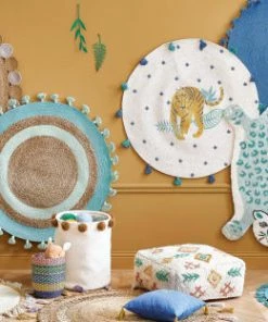 Maisons Du Monde Fauteuils Et Poufs Enfant Pouf Enfant Imprimé Berbère écru, Vert, Orange Et Jaune -Commodes enfant Soldes 2022 pouf enfant imprime berbere ecru vert orange et jaune 1000 4 35 225781 4