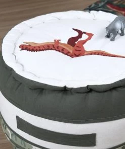 Lovely Casa Fauteuils Et Poufs Enfant Pouf Rond Coton Kaki 40x40cm -Commodes enfant Soldes 2022 pouf rond coton kaki 40x40cm 1