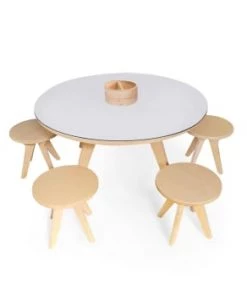 Drawin’table Tables Et Chaises Enfant Table à Dessiner Multifonction XXL En Bois D90 Cm Avec 4 Tabourets -Commodes enfant Soldes 2022 table a dessiner multifonction xxl en bois d90 cm avec 4 tabourets 3