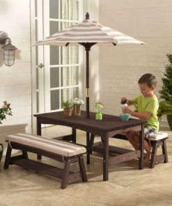 Mobilier De Jardin Enfant Table De Jardin Enfant + Parasol KidKraft -Commodes enfant Soldes 2022 table de jardin enfant parasol kidkraft 4