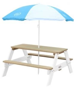 Axi Mobilier De Jardin Enfant Table De Pique-nique En Bois Avec Parasol
