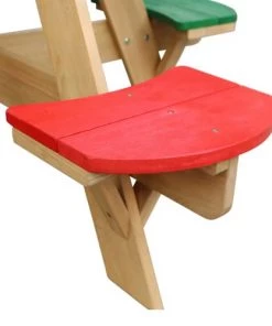 Axi Mobilier De Jardin Enfant Table De Pique-nique Ronde En Bois Arc-en-ciel -Commodes enfant Soldes 2022 table de pique nique ronde en bois arc en ciel 3
