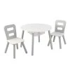 KidKraft Tables Et Chaises Enfant Table Enfant Ronde Et 2 Chaises Coloris Gris