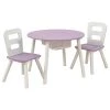 KidKraft Tables Et Chaises Enfant Table Enfant Ronde Et 2 Chaises En Bois Coloris Violet -Commodes enfant Soldes 2022 table enfant ronde et 2 chaises en bois coloris violet