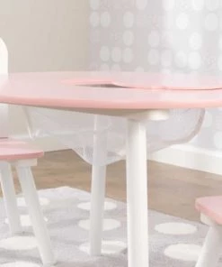 KidKraft Tables Et Chaises Enfant Table Enfant Ronde Rose + 2 Chaises -Commodes enfant Soldes 2022 table enfant ronde rose 2 chaises 3