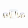 Alice's Garden Tables Et Chaises Enfant Table Ronde Et Deux Tabourets Pour Enfants Naturel Blanc -Commodes enfant Soldes 2022 table ronde et deux tabourets pour enfants naturel blanc