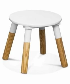 Alice's Garden Tables Et Chaises Enfant Table Ronde Et Deux Tabourets Pour Enfants Naturel Blanc -Commodes enfant Soldes 2022 table ronde et deux tabourets pour enfants naturel blanc 5