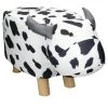 WOMO-DESIGN Fauteuils Et Poufs Enfant Tabouret Animal Vachette Blanc/noir, 64x31x37 Cm, Similicuir -Commodes enfant Soldes 2022 tabouret animal vachette blanc noir 64x31x37 cm similicuir