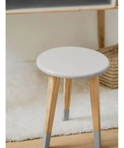 Saudara Collections Tables Et Chaises Enfant Tabouret Enfant Bois Massif Mindy Naturel Et Gris -Commodes enfant Soldes 2022 tabouret enfant bois massif mindy naturel et gris 5
