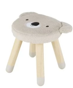 Maisons Du Monde Fauteuils Et Poufs Enfant Tabouret Koala Gris Et Noir, 30x30x30.5